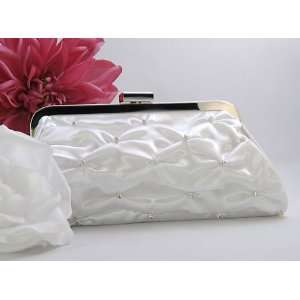  Clutch Bridal Purse with Rhinestone   WHITE Health 