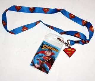 SUPERMAN DC Comics and Justice League Superhero ID HOLDER LANYARD with 