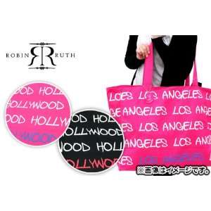  Robin Ruth Black Canvas Los Angeles Tote Shopper School Bag 