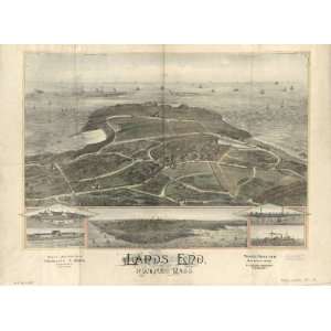  Historic Panoramic Map Lands End, Rockport, Mass.