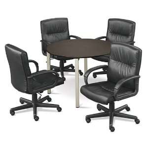  At Work 42 Round Conference Table with Four Chairs 