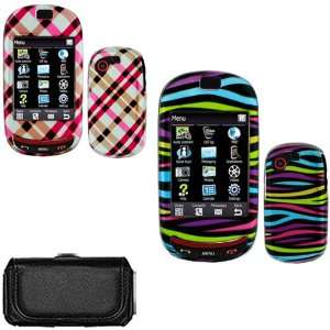   Faceplate Cover + Black Horizontal Leather Pouch for Samsung Gravity