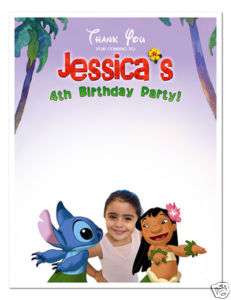 LILO AND STITCH Birthday Party PHOTO THANK YOU NOTES  