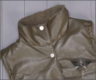   Green Black Tour Men Highneck Thick Waistcoat Jacket Coat Vests Glossy
