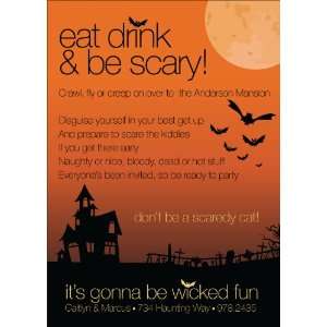 Eat Drink & Be Scary Party Invitations 