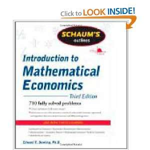  Schaums Outline of Introduction to Mathematical Economics 