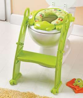   Seat With Step makes it easy for children to reach the toilet by