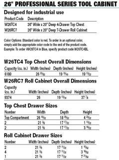 Williams Tool box   26 Professional Tool Cabinet  