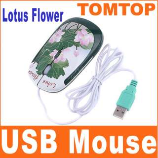 Lotus Flower Wired 3D USB Optical Mouse for PC Laptop  