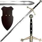 SILVER King Claymore Big 54 Two Handed Medieval Sword  