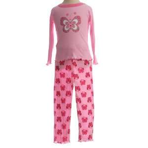   Girls Pink 2 Piece Long Sleeve Pajamas Sleepwear 12M 4T n/a Baby