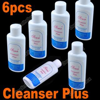 6x Cleanser Plus UV Gel Nail Art Acrylic Tips Remover Cleaner Dispense 