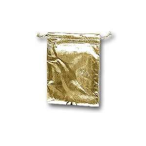  Metallic Drawstring Pouch Small Gold Jewelry