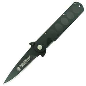 Smith & Wesson SWMI Military Issue Spear Point Knife, Black