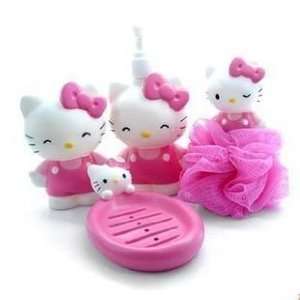   Kitty Bathroom Bath Holder/dish/sponge Set+ a Soap 