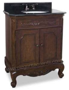 30 Bathrom Vanity Sink Cabinet Brown Finish 30.5  