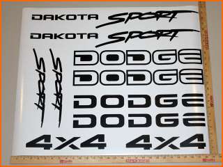 Dodge Dakota Sport 4x4   Vinyl Decal Sticker Set  