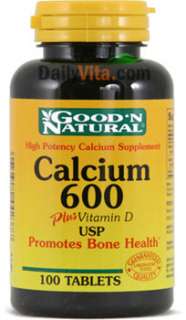 GNN Calcium 600 plus Vitamin D 125 IU   100 Tablets  
