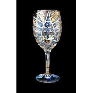  Egyptian Princess Design   Wine Glass   8 oz.