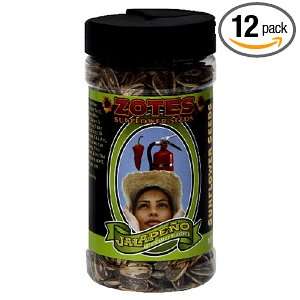 Zotes Jalapeno Sunflower Seeds, 5 Ounce Bottles (Pack of 12)  