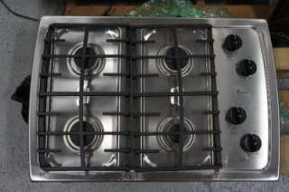 Whirlpool 30 Gas Cooktop 4 Sealed Burners SCS3017RS   Stainless Steel 