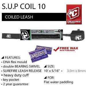   of Leisure 10 SUP Coil Surfboard Leash   Ankle Fit