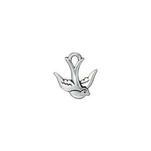   Silver (plated) Swallow Charm 16mm Charms Arts, Crafts & Sewing
