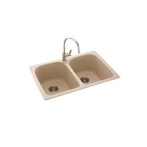  Swanstone Drop In 33 x 22 Super Double Bowl Kitchen Sink 