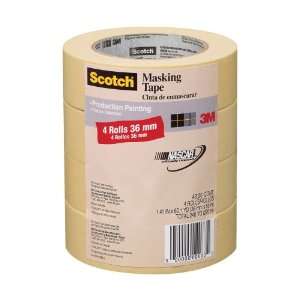 3M 2020 Scotch Masking Tape for Production Painting, 1.41 Inch x 60.1 