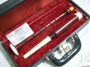 BAGPIPE PRACTICE CHANTER ROSE WOOD with Imm Ivory Mounts and Box 