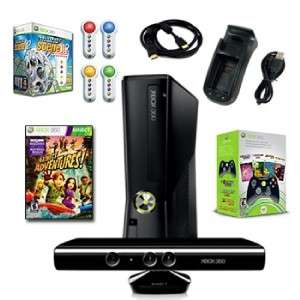 XBOX 360 Slim 4GB Kinect 2 Game Holiday Bundle with Madden 12, Remote 
