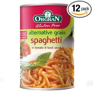 OrgraN Gluten Free Alternative Grain Spaghetti with Tomato & Basil, 14 