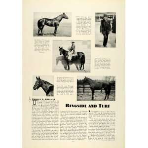  Walter Vosburgh Jockey Club   Original Print Article