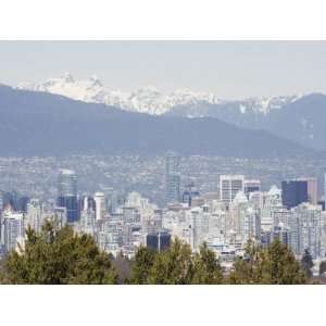  City Skyline and Mountains, Vancouver, British Columbia 