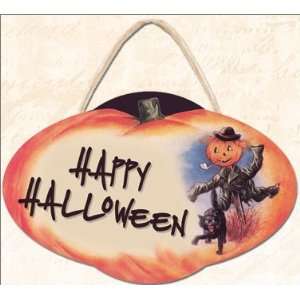  Happy Halloween Vintage Look Plaque