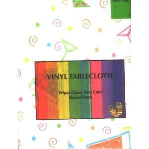 Vinyl Tablecloth with Flannel Back 52 X 90 Oblong Party