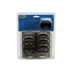  WAHL STAINLESS STEEL ATTACHABLE COMBS, Size SET OF 8 