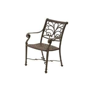  Suncoast Windsor Cast Aluminum Metal Arm Patio Dining Chair 