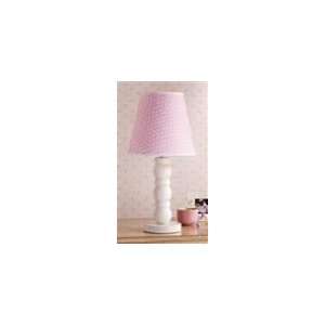 Light White Stacked Spheres Wooden Table Lamp with Daisy Polka Barrel 